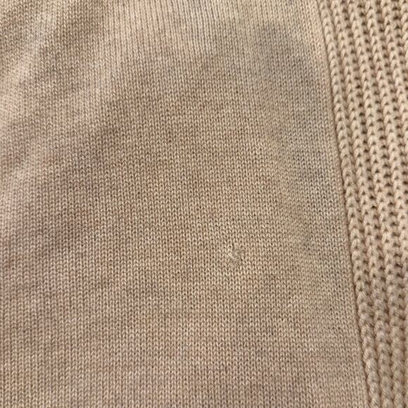 VINCE Cashmere/Wool Rib Trim Slouchy Open Front Cardigan Sweater Camel Beige S - Picture 6 of 6